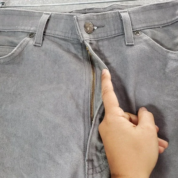 VINTAGE Levi's Men Jeans 36x29 Gray Denim Straight Relaxed Brown‎ Tab 80s 90s